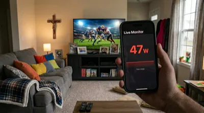 Energy monitor showing 41W from off devices